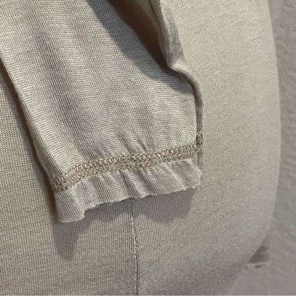 easel Long Sleeve Tissue T-shirt Open Crisscross Back Tan Size L - Picture 9 of 11